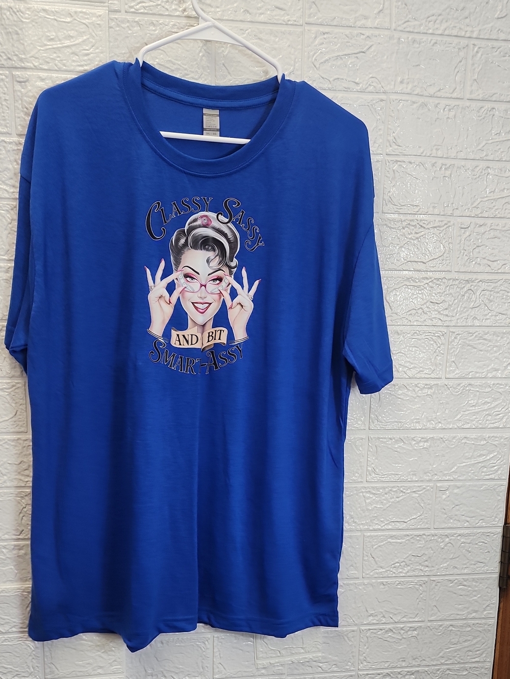Classy Sassy Short Sleeve Graphic Tee - Royal Blue